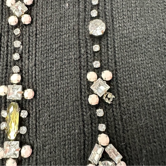 Tory Burch Etta Rhinestone Embellished Knit Pullover Sweater Womens Size Large - Picture 5 of 10